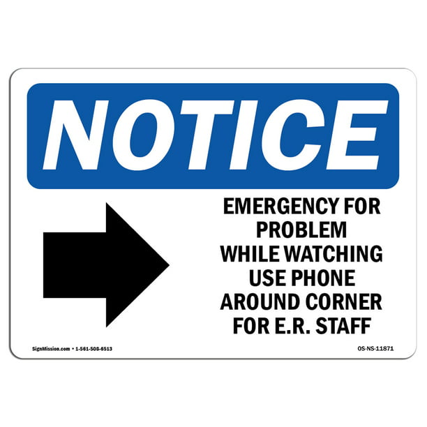  Made in the USA Protect Your Business Construction Site Aluminum Sign For Emergency Use Only OSHA Notice Sign Warehouse & Shop Area 